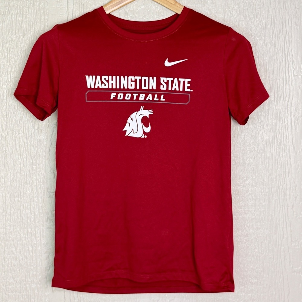Nike Washington State Cougars Football Dri-FIT Shirt Crimson Red Mens Small WSU